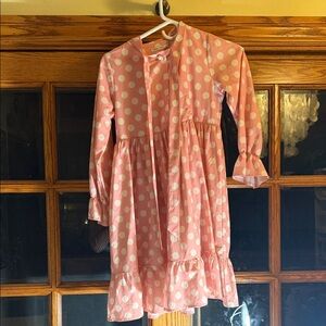 Mama Luma Pink Polka Dot dress